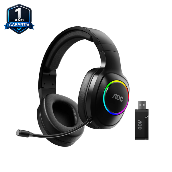 Auriculares Gamer RGB Tri-Mode Bluetooth 6.0 + 2.4 GHz + Cable