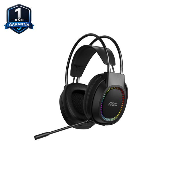 Auriculares Gamer con Luces RGB Y Micrófono AOC