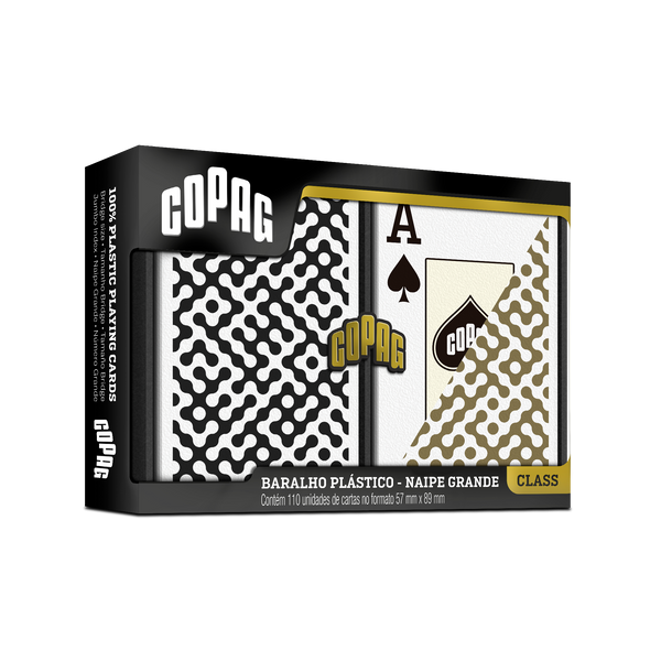 Cartas Copag Class 100% Plástico con Estuche - Naipes Profesionales