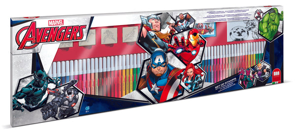 Set de Marcadores y Sellos Avengers – 60 colores